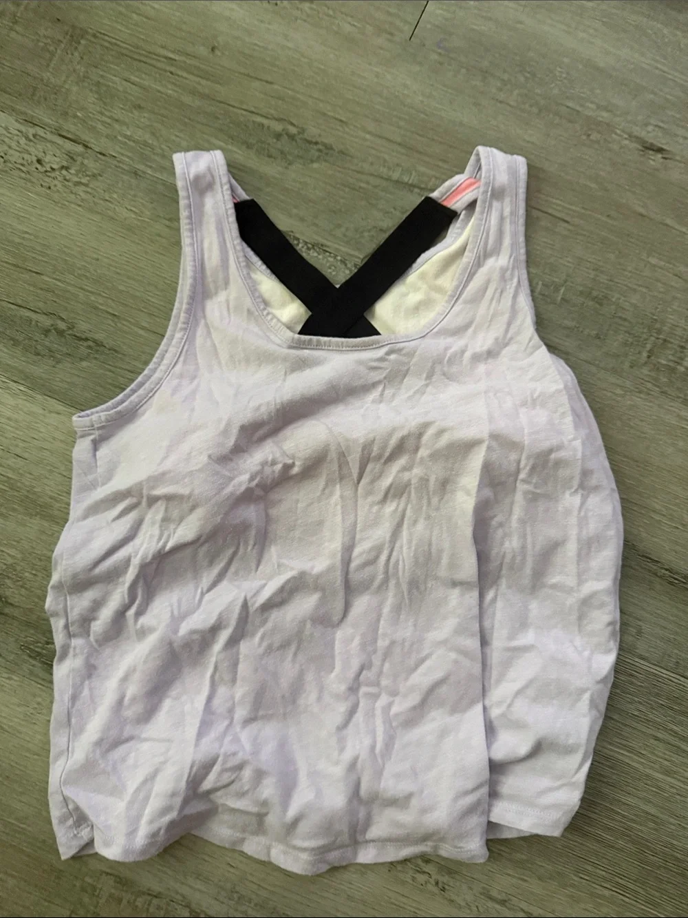 Justice Girls Lavender Tank with Pink Glitter Side Logo